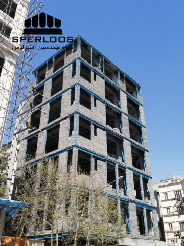 نمای کلی پروژه ساختمانی گروه مهندسین اسپرلوس