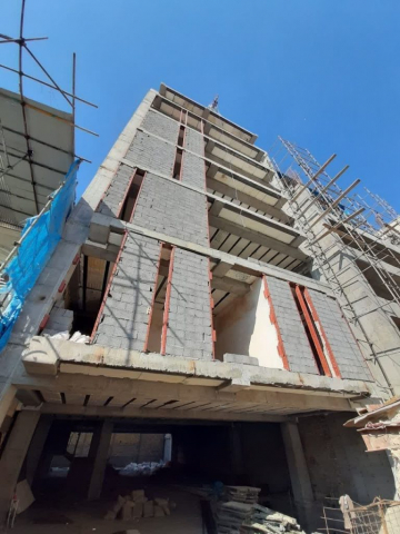 اجرای وال پست و میلگرد بستر و مهاربندی دیوار غیر باربر نما توسط مجموعه مهندسین اسپرلوس