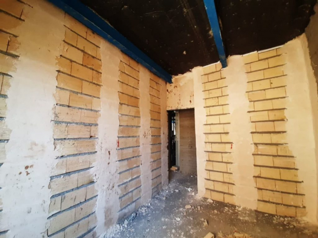 اجرای وال پست و میلگرد بستر و مهاربندی دیوار غیر باربر توسط مجموعه مهندسین اسپرلوس