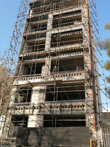 نمای بیرونی ساختمان - اجرای وال پست توسط گروه مهندسین اسپرلوس