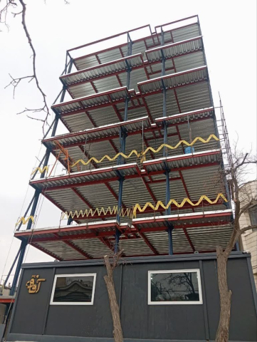 نمای بیرونی ساختمان - اجرای وال پست توسط گروه مهندسین اسپرلوس