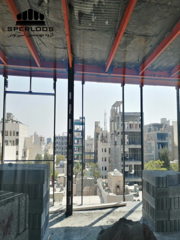نصب نبشی منقطع برای مهار دیوار