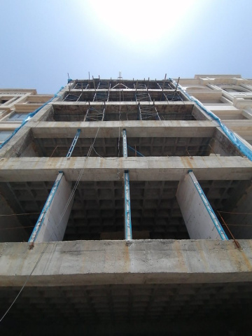اجرای والپست در دیوار نمای ساختمان