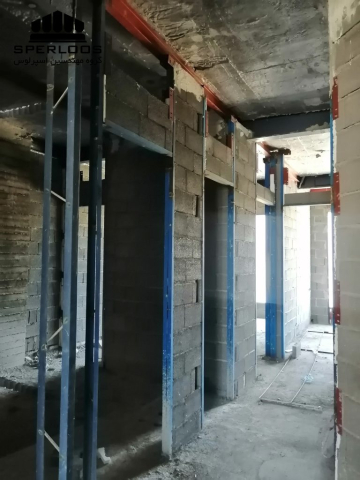 دیوار نهایی پس از اجرای والپست و مهارها