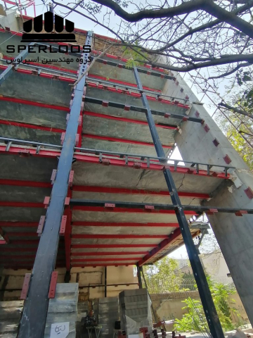 نمای کلی اسکلت ساختمان قبل از دیوارچینی