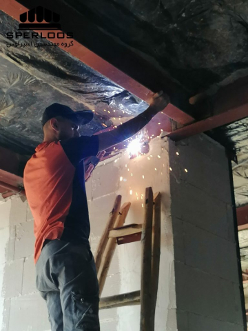 نصب نبشی منقطع برای تقویت ساختار ساختمان