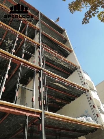 نمای کلی پروژه اجرای والپست و دیوارچینی طبق آیین نامه 2800