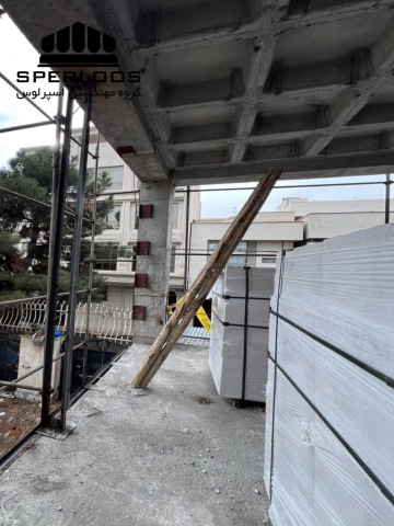 نصب نبشی منقطع برای مهار دیوار طبق پیوست ششم